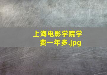 上海电影学院学费一年多
