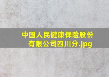 中国人民健康保险股份有限公司四川分