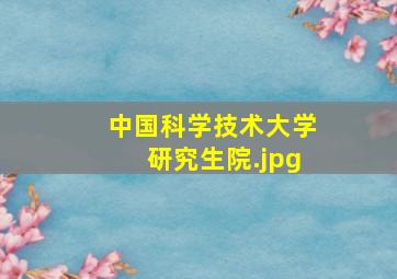 中国科学技术大学研究生院