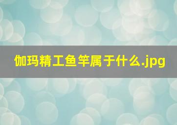 伽玛精工鱼竿属于什么