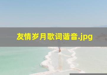 友情岁月歌词谐音