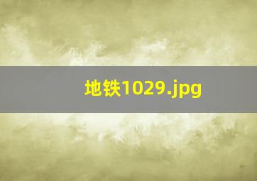 地铁1029