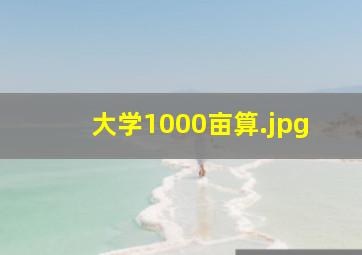 大学1000亩算