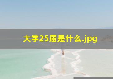 大学25届是什么