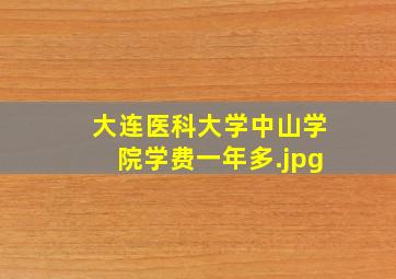 大连医科大学中山学院学费一年多