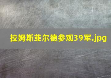 拉姆斯菲尔德参观39军