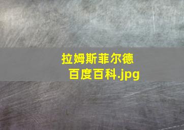 拉姆斯菲尔德 百度百科