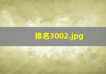 排名3002