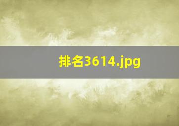 排名3614