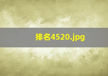 排名4520