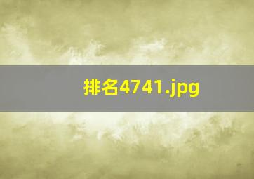 排名4741