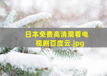 日本免费高清观看电视剧百度云