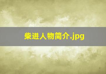 柴进人物简介