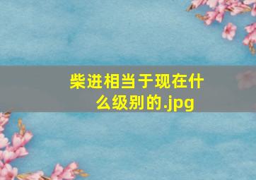 柴进相当于现在什么级别的