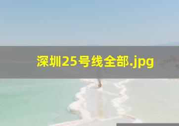 深圳25号线全部