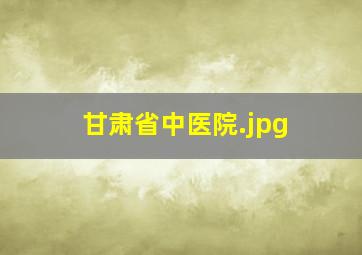 甘肃省中医院