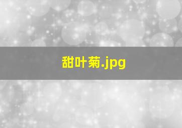 甜叶菊