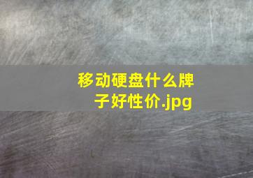 移动硬盘什么牌子好性价