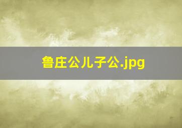 鲁庄公儿子公