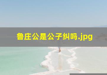鲁庄公是公子纠吗