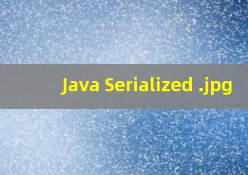 Java Serialized 