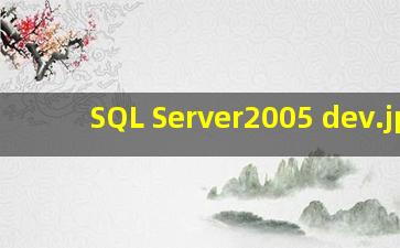 SQL Server2005 dev