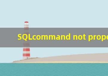 SQLcommand not properly