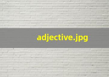 adjective