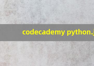 codecademy python