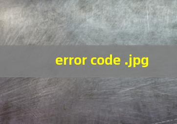 error code 