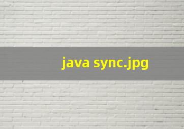 java sync