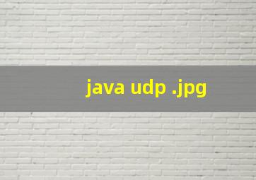 java udp 