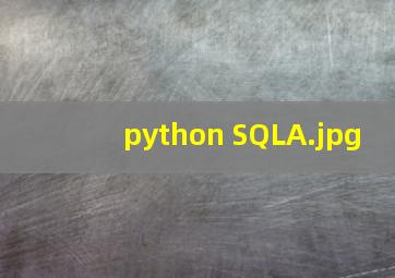 python SQLA