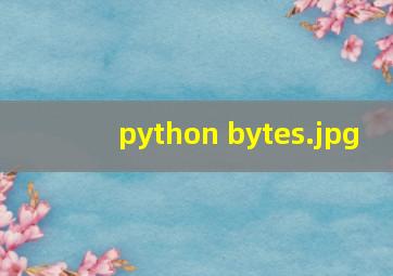 python bytes