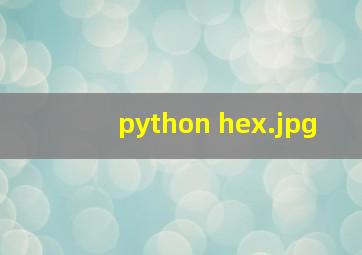 python hex