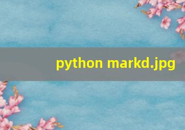 python markd
