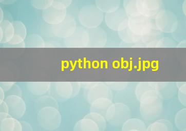 python obj