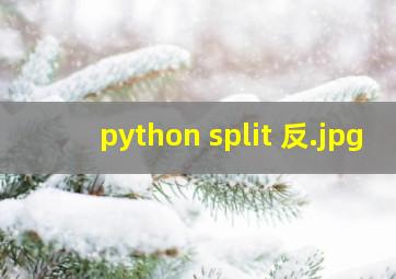 python split 反