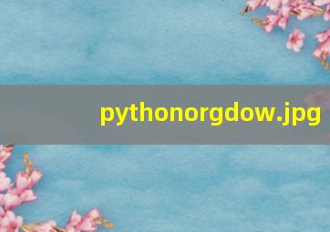 pythonorgdow